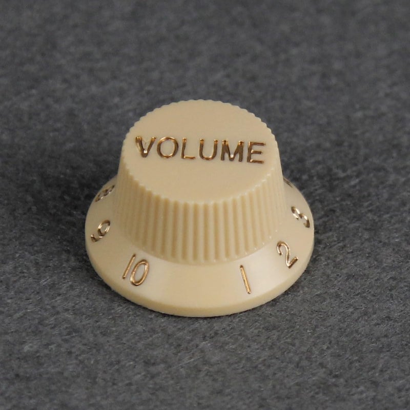 FLEOR 2T1V Guitar Knobs Set 24 Spline Electric Guitar Knobs 1 Volume 2 Tone Control Knob, Cream - Image 5
